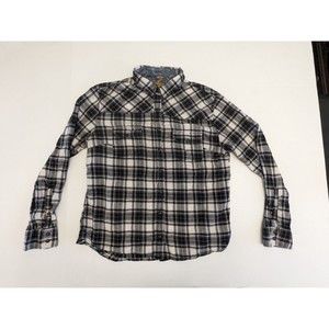Jachs Girlfriend Flannel Black & White Size Large